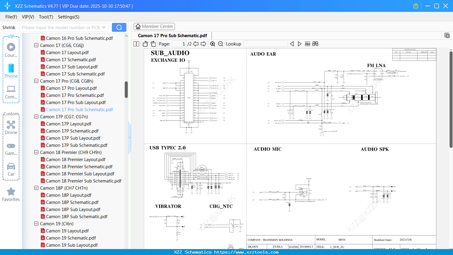 Tecno Camon 17 Pro Sub Schematic